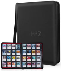 HHZ 16-Pocket Card Binder front cover in PU leather protecting cards and showcasing organization