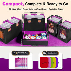 HHZ Commander Deck Box waterproof leather protects sleeves and cards.