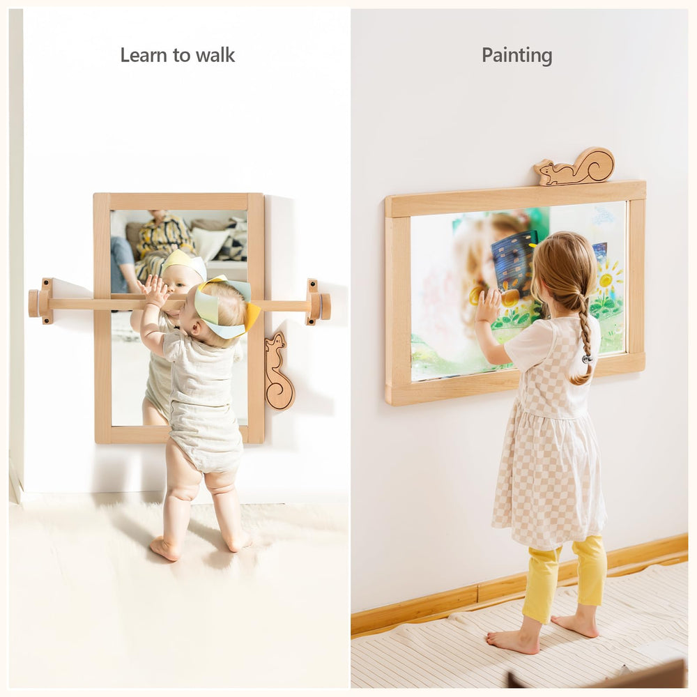 HI BABY MONMENT non-shatter safety mirror provides reliable baby-friendly reflection.