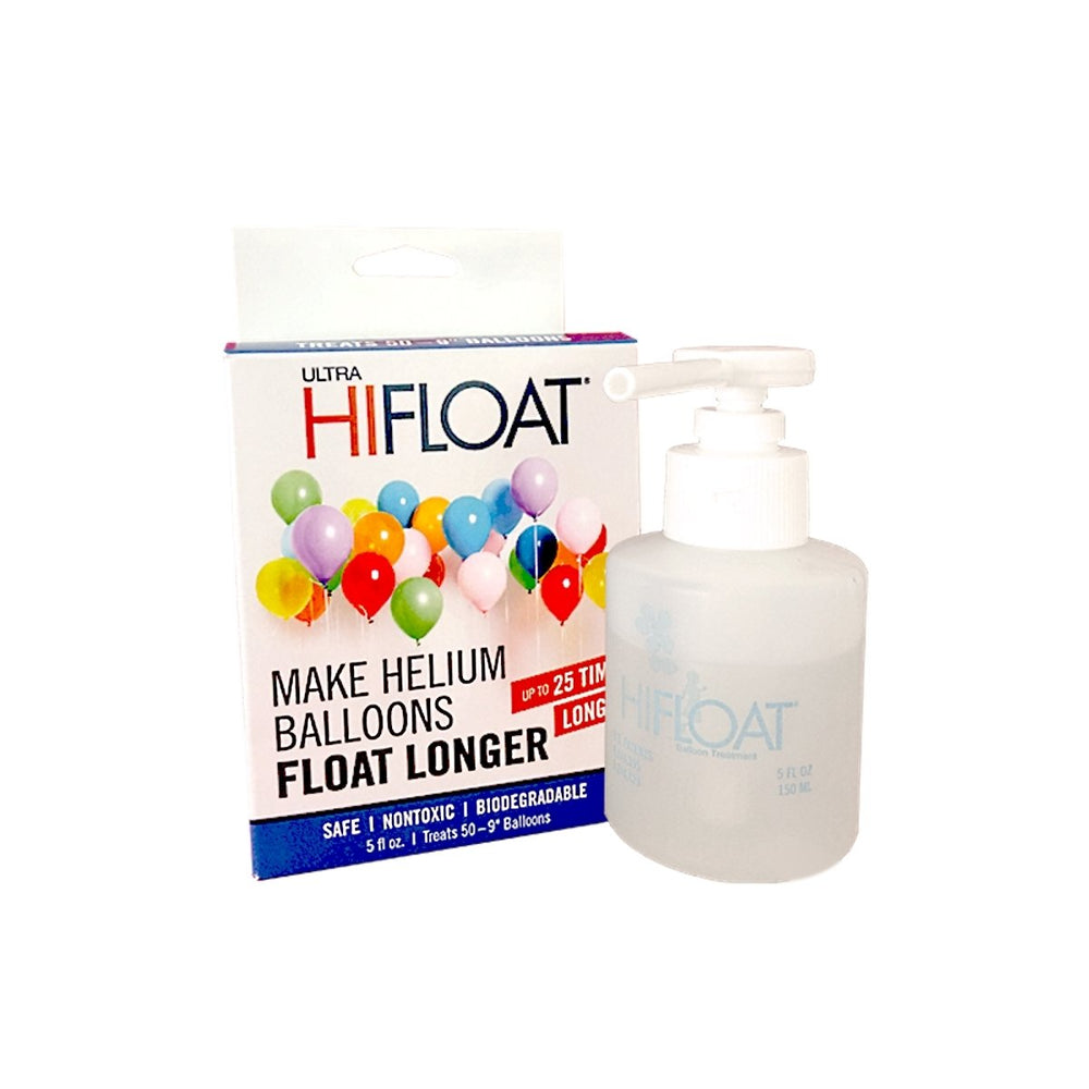 HI-FLOAT balloon floating duration image illustrating extended float times.