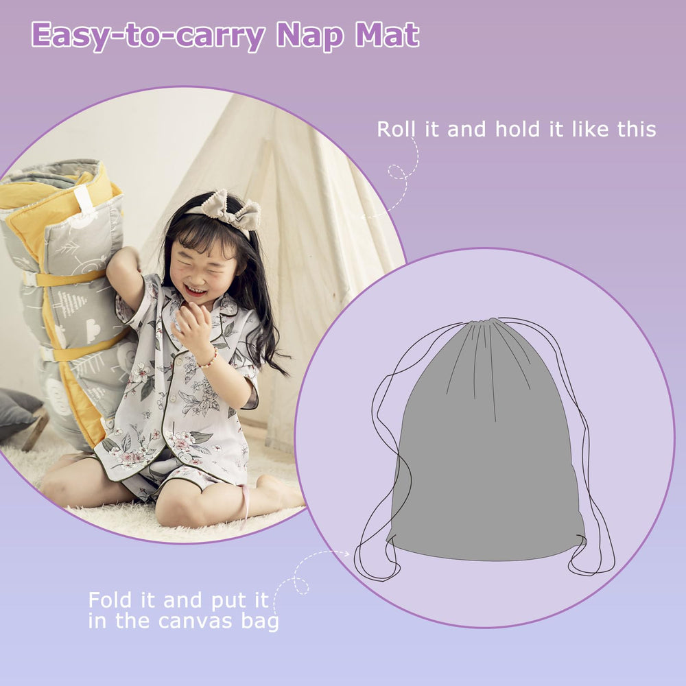 Hi Sprout nap mat provides a versatile 3-in-1 design for naps and travel.
