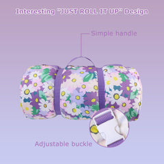 Hi Sprout nap mat with removable pillow for adjustable comfort during naps.