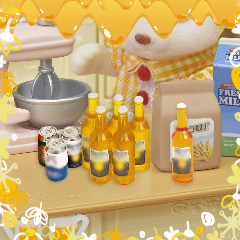 Hiawbon miniature drink set as dollhouse decor for cozy scenes