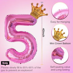HIBILDER mini crown balloon complements the main display for photos