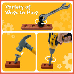 Hibility Kids Tool Set electric drill in action with sound and movement.