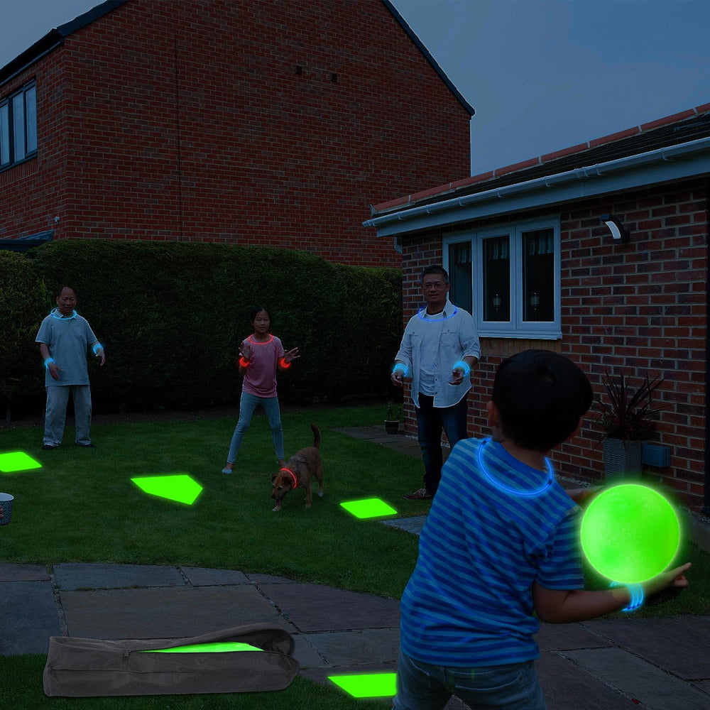 Hiboom backyard setup ready for sports at dusk and dawn