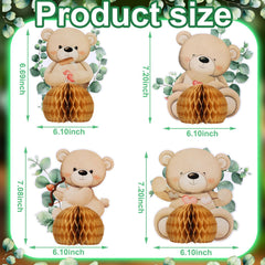 Hiboom bear honeycomb centerpiece as a table focal point outdoors