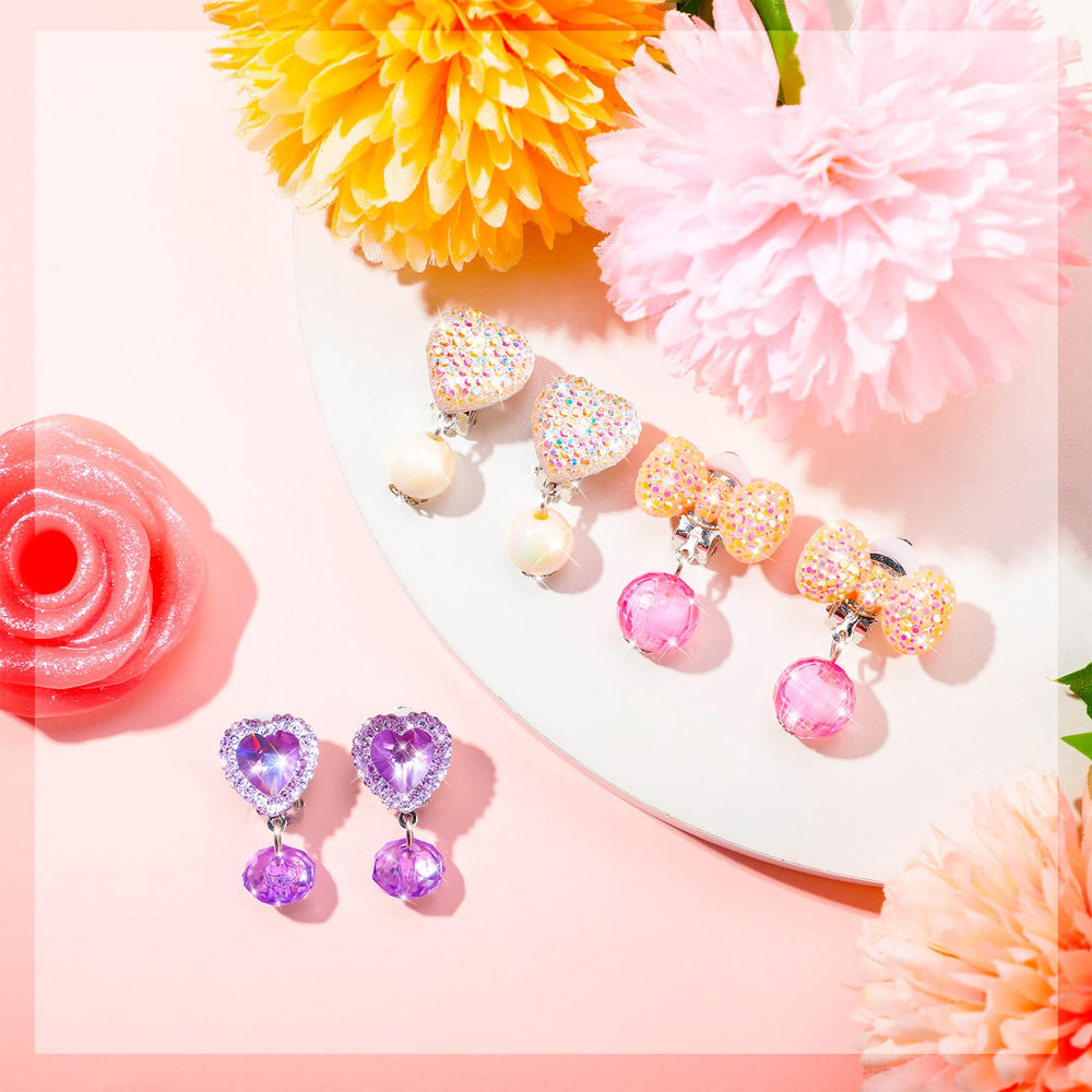 Hicarer butterfly clip-on earrings, perfect for parties and imaginative play.