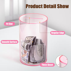 Hicocool eight-inch height and five-inch diameter piggy bank fits shelves