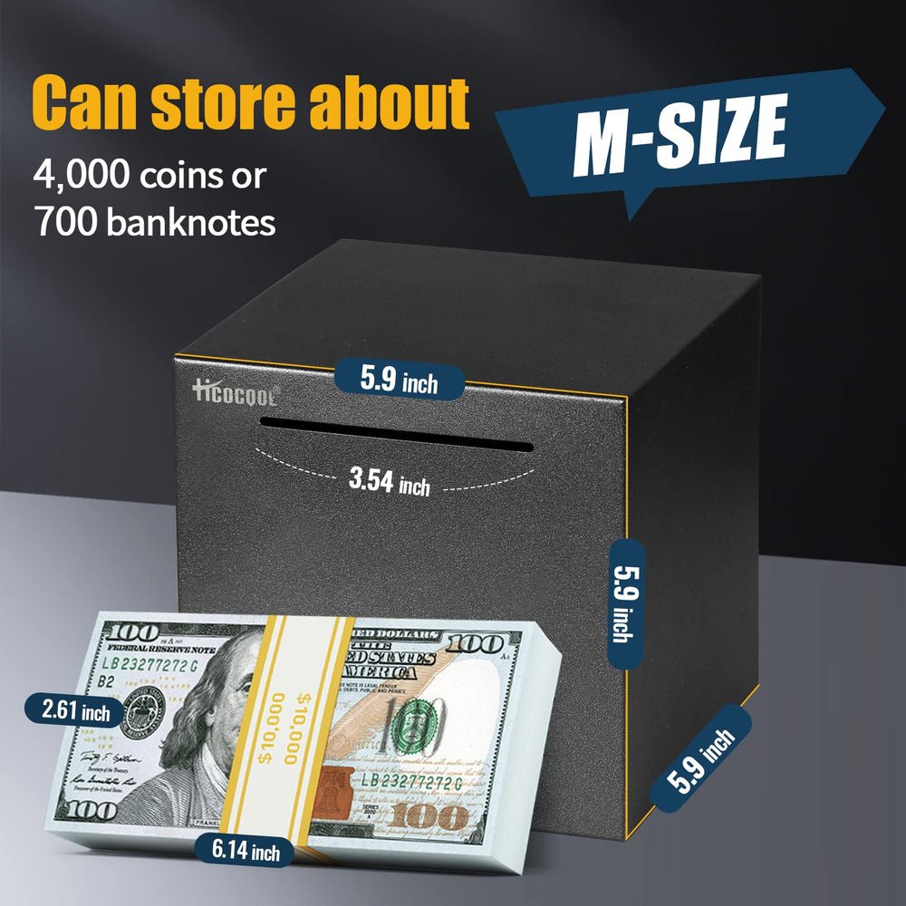 hicocool Piggy Bank stainless steel structure resists rust and corrosion.