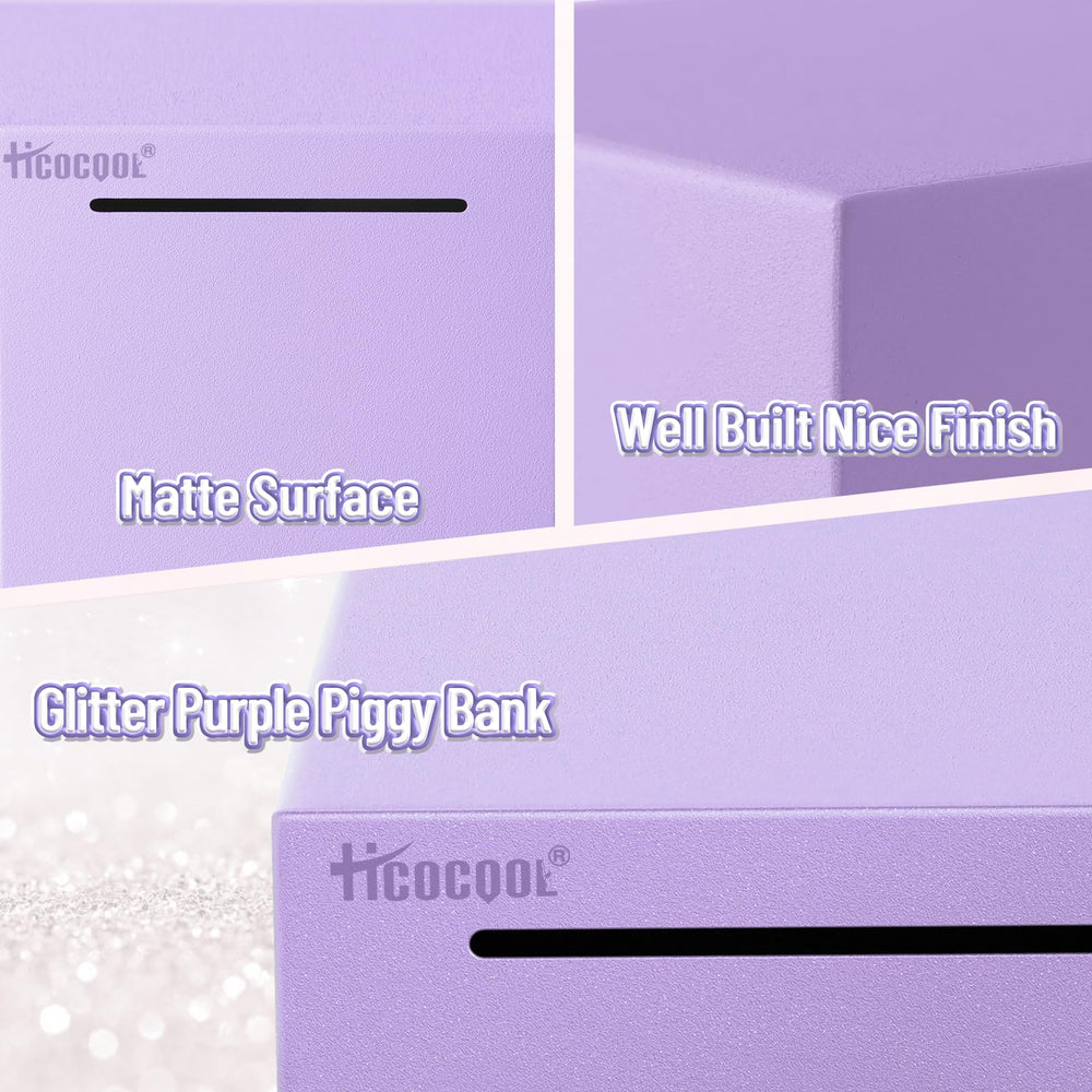 Hicocool unbreakable stainless steel bank protects cash over time.