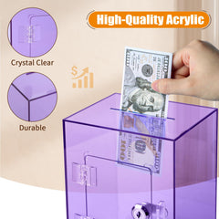 Hicocool rectangular money box fits neatly on a desk.