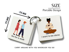 Hidaya Prints durable ring binder keeps cards organized at home or school.