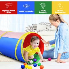 Children playing inside the Hide N Side tunnel for imaginative fun