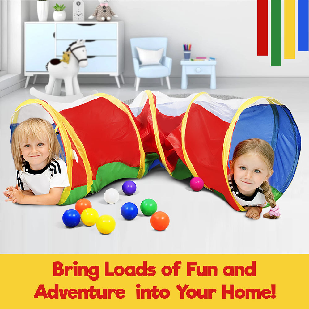 Hide N Side tunnel folds flat for compact storage after play