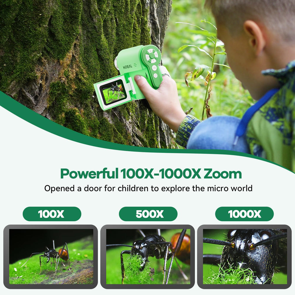 Hideal HP20 connects to PC for real-time, enlarged viewing.