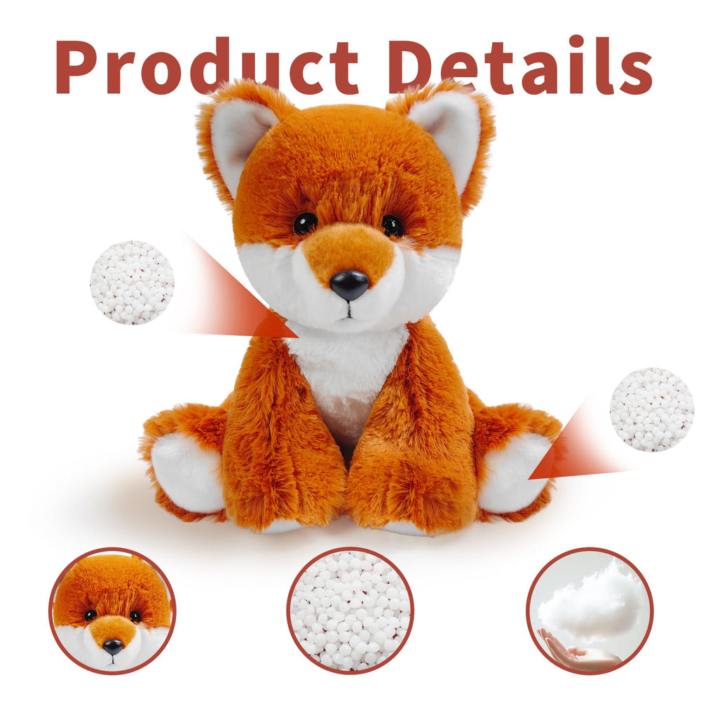 Hideekoog fox plush toy, machine washable for easy cleanups