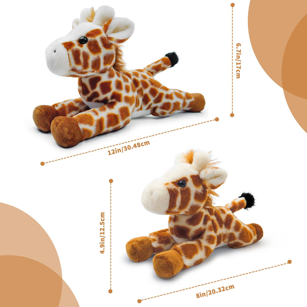 Hideekoog giraffe plush with soft fabric delivers gentle tactile comfort.