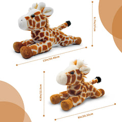 Hideekoog giraffe plush with soft fabric delivers gentle tactile comfort.