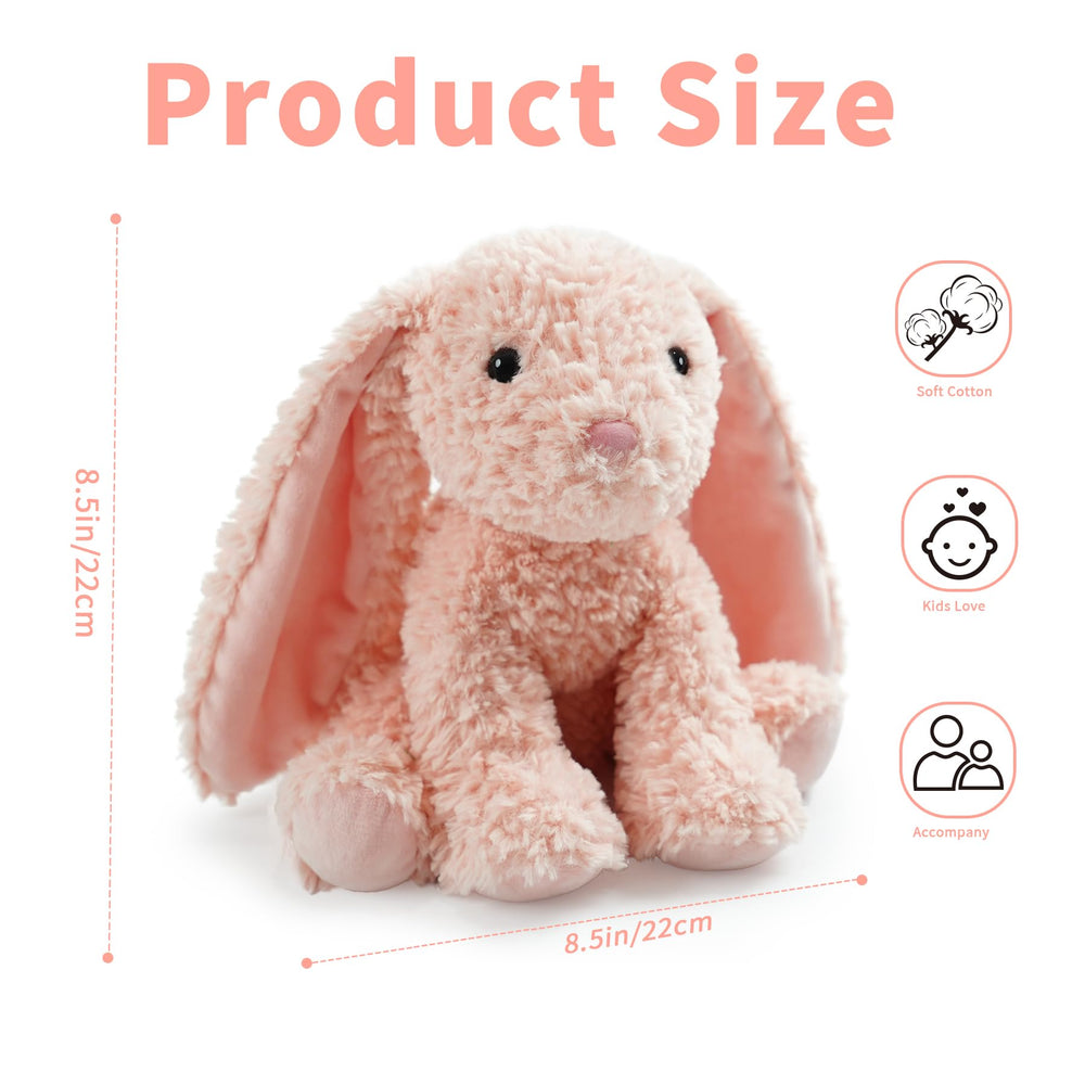 Hideekoog pink bunny plush, ultra-soft fabric for gentle touch