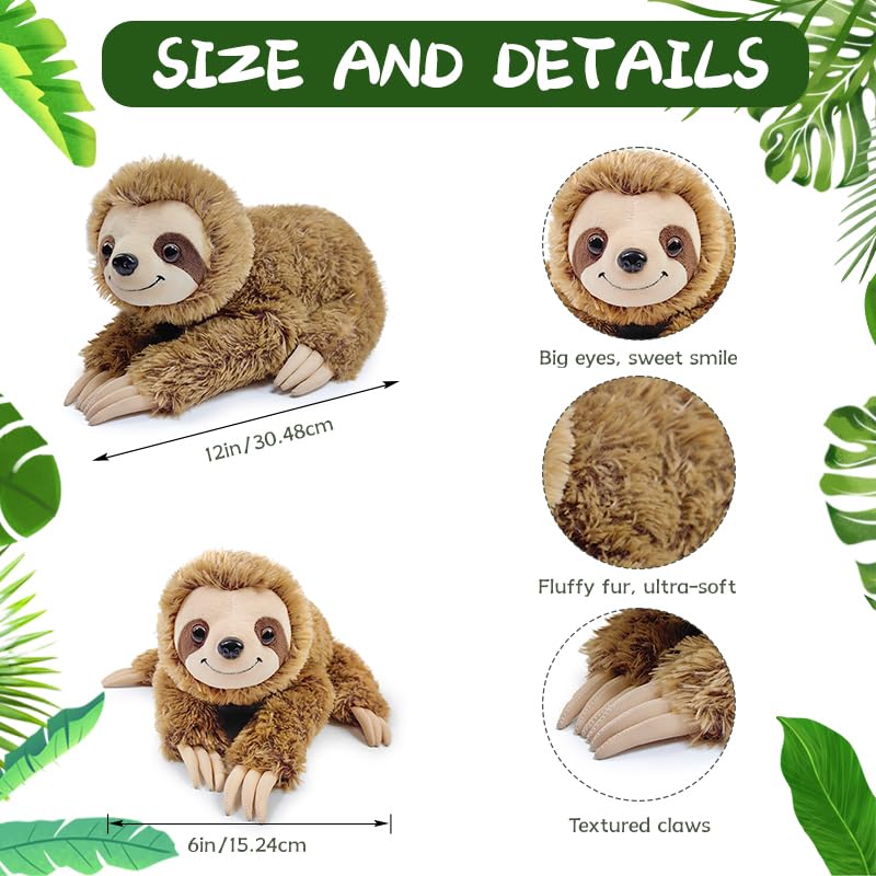 Hideekoog sloth stuffed animal lying posture as bedtime companion