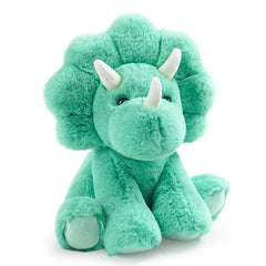 Hideekoog Triceratops plush, soft fur detail, skin-friendly feel for bedtime