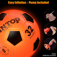 HIEMAO Size-5 Durable Soccer Ball withstands strong kicks for lasting fun
