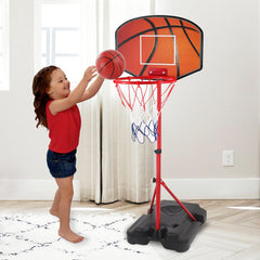 Hieoby height-adjustable hoop accommodates growing kids from 1 to 6.