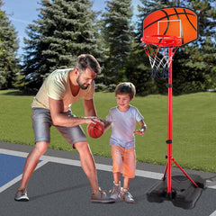 Hieoby basketball hoop supports hand-eye coordination during active play.