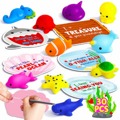 HiFulerr valentine set with 30 ocean squishies invites sharing and conversation in class.