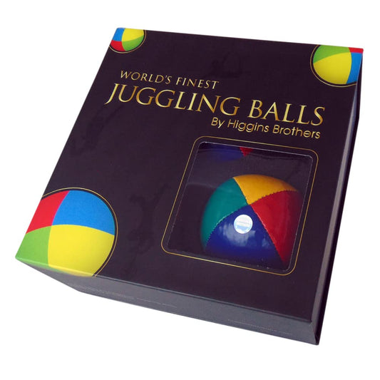 Higgins Brothers juggling balls boxed set showcasing premium presentation.