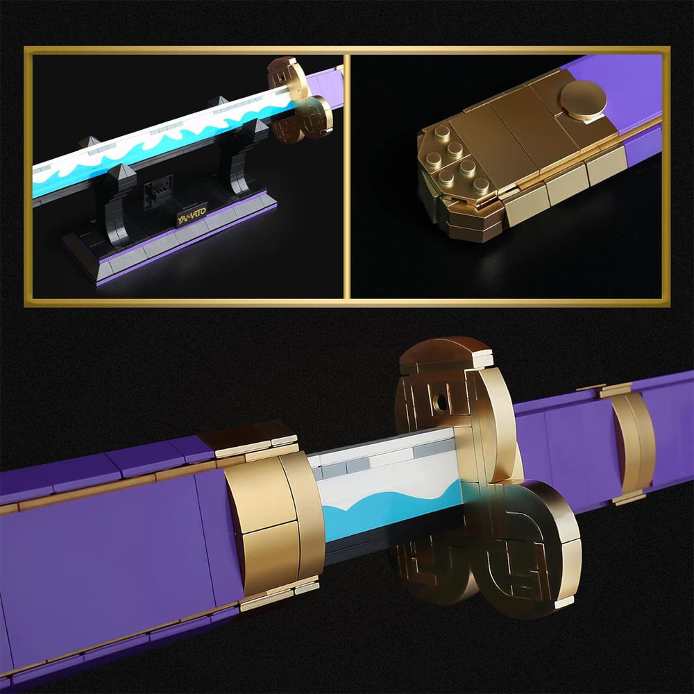 Enma Zoro sword with scabbard offers secure display options.