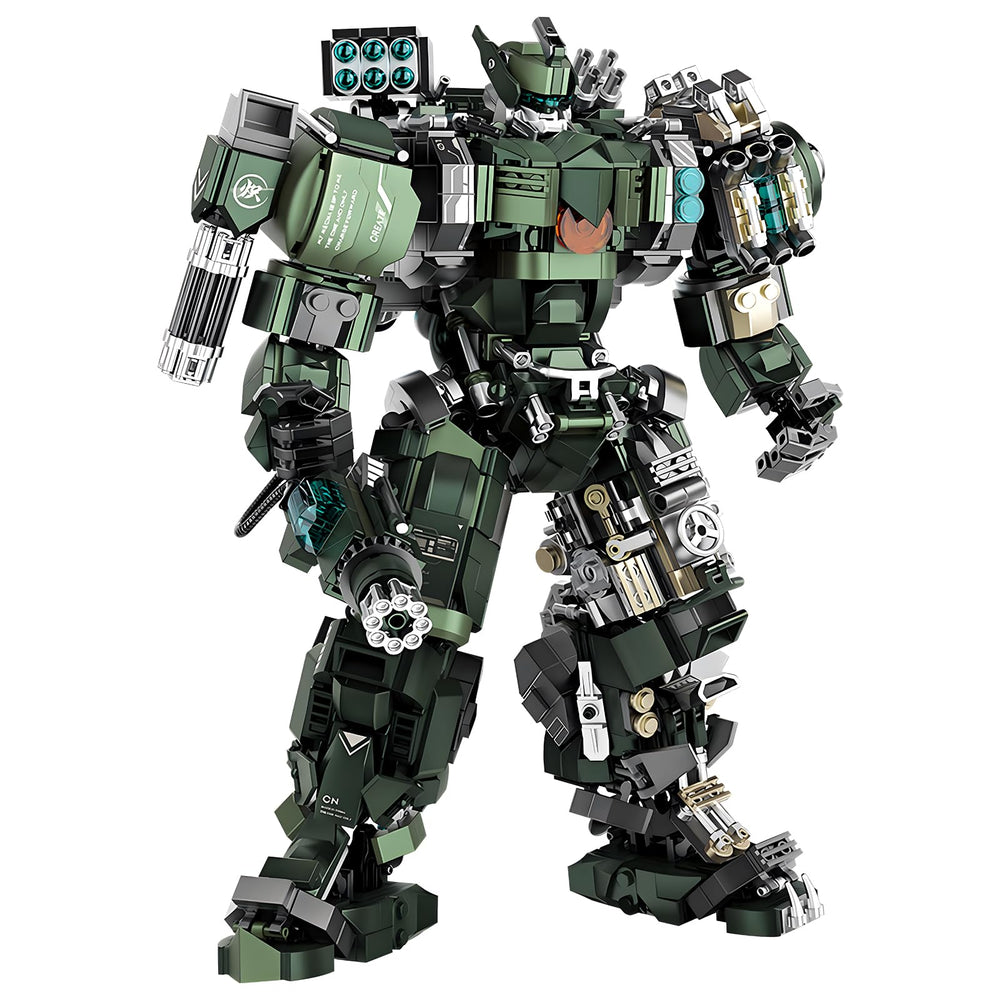 HIGH GODO mech model with assembly-ready pieces for dynamic poses and display