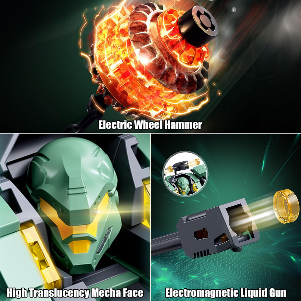 HIGH GODO transforming mech electric wheel hammer, demonstrates dynamic play and realism