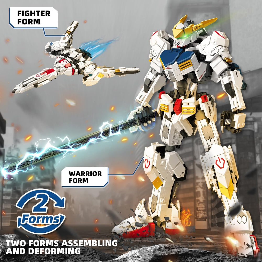 HIGH GODO transforming robot building set mech assembly showcases sturdy construction