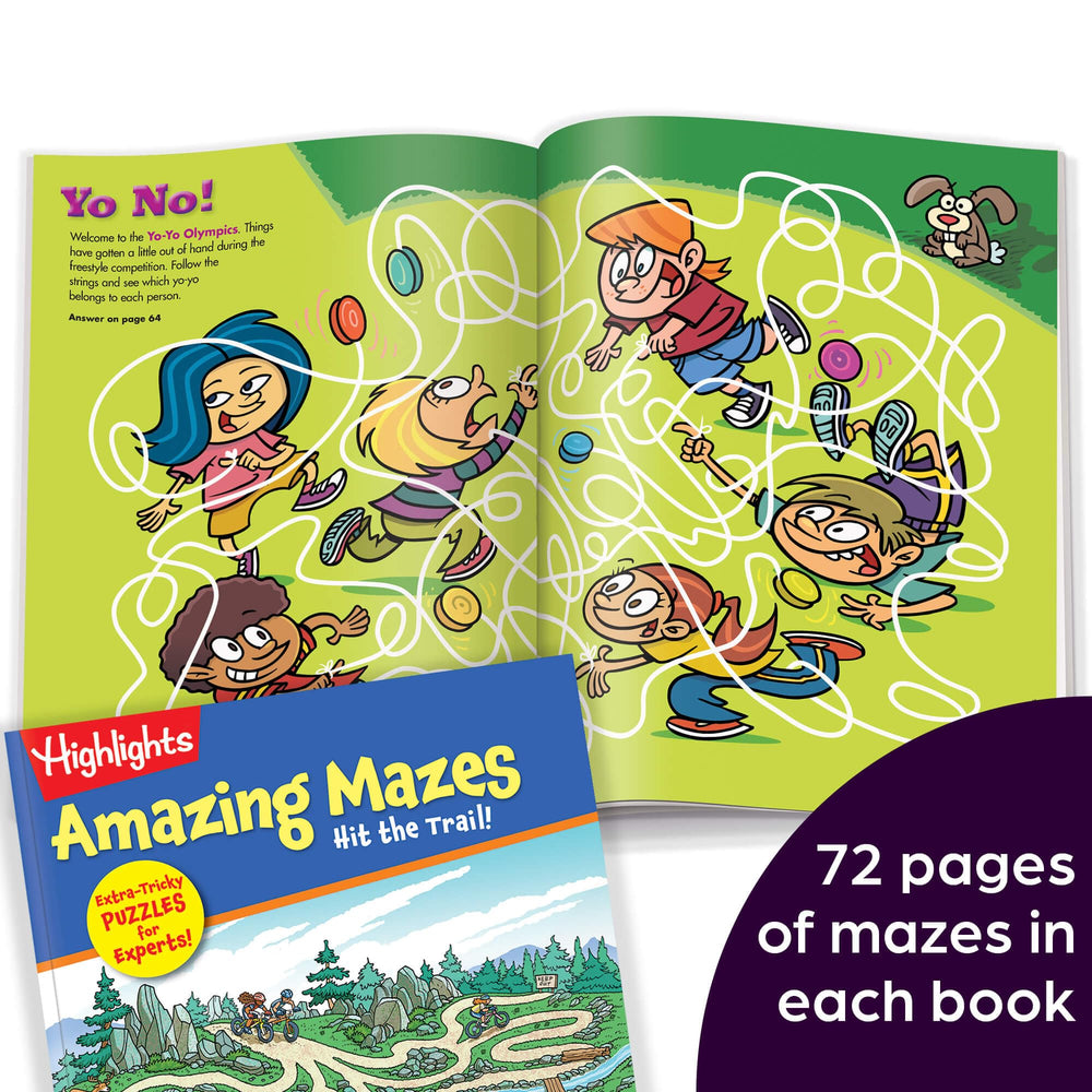 Highlights for Children Amazing Mazes sample maze page showing challenging paths