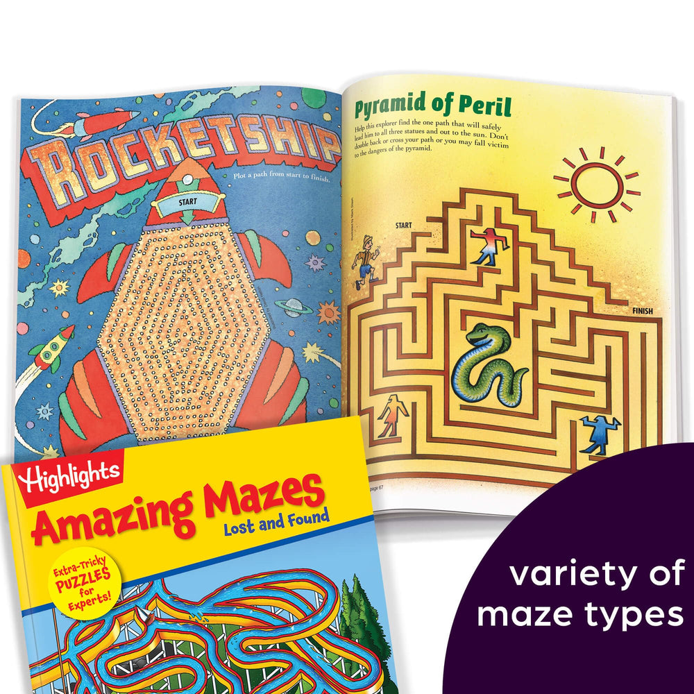Highlights for Children Amazing Mazes spine shows sturdy two-book set