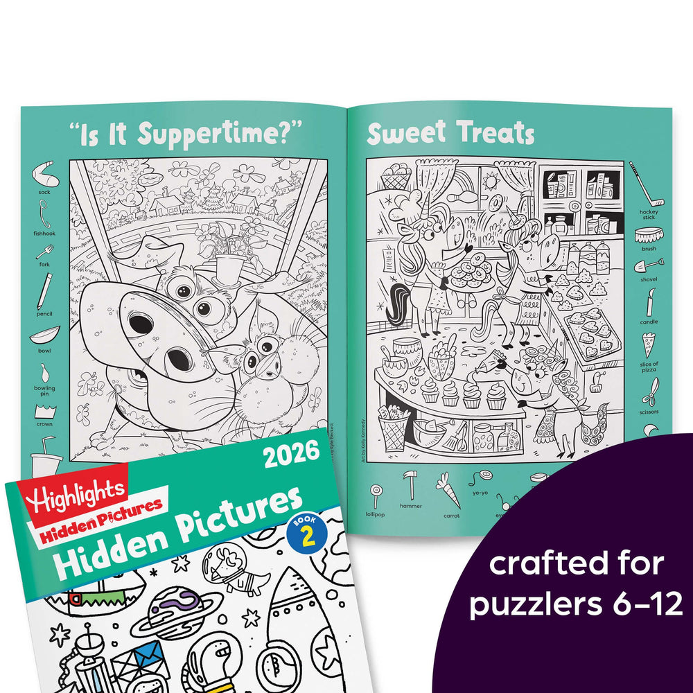 Highlights Hidden Pictures 2026 puzzle-scene-2 image, spot detail and spark critical thinking.