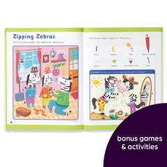 Highlights My First Hidden Pictures 2023 sticker sheet supports fine motor practice and creative decorating.