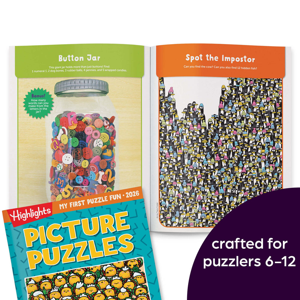 Highlights Puzzle Fun Word Puzzles pages boost vocabulary and spelling in play.