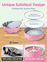 Hikiddy ball pit with soft rounded edges and oxford PU fabric