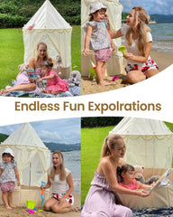 Hikiddy setup for indoor or outdoor use with simple, portable setup