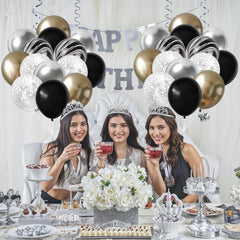 Hilavo metallic chrome gold balloon shines in upscale party setups.
