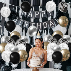 Hilavo metallic silver balloon brings modern elegance to events.