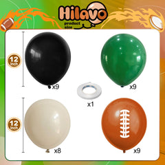 HILAVO football balloons with orange print add energetic, team-inspired flair.