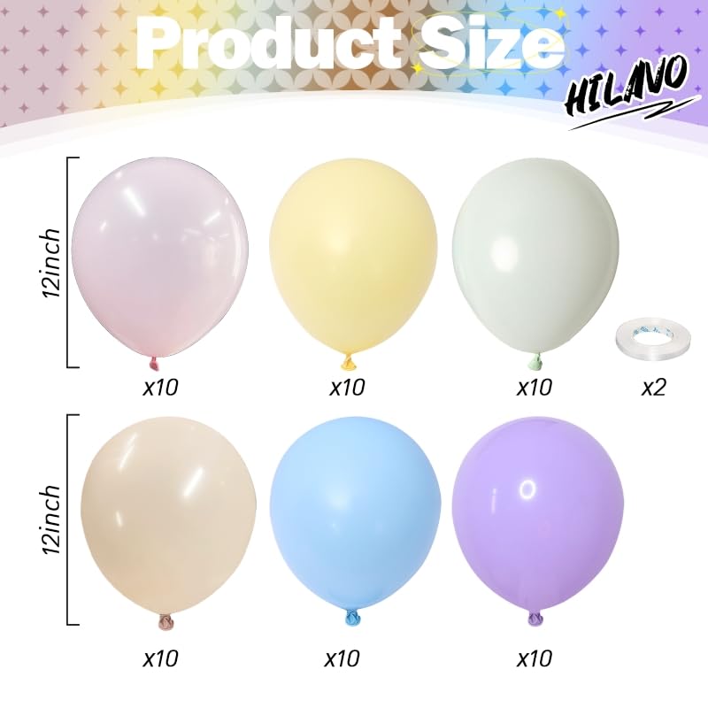 Hilavo macaron pink balloons 12in ideal for soft color schemes