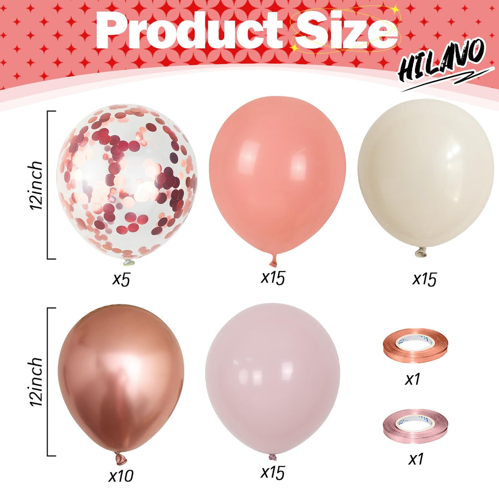 HILAVO retro blush pink balloons closeup showing versatile color tones for celebrations
