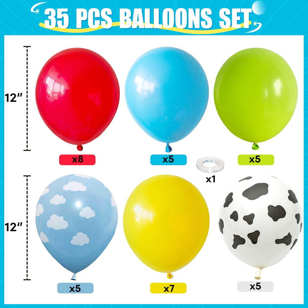 HILAVO sky blue cloud balloon creates uplifting party ambiance.