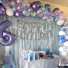HILAVO white transparent balloons with snowflake detail