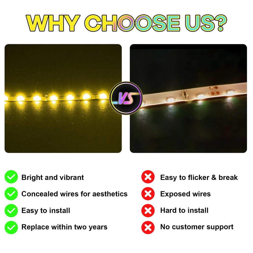 Hilighting LED light kit installs easily with included components and simple steps.